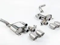 Silenciadores traseros con válvulas de escape deportivo Milltek con embellecedores de tubo de escape GT-115 de titanio cepillado. Porsche Macan 95B MK2 GTS y Turbo. - 95B253601DY, 95B253600CY, 95B253612MY, 95B253611MY, 95B253600DY, 95B253601EY - SSXPO178