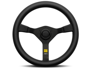 Volant MOMO Legacy - 350 mm, cuir noir - VLEGACY35BLKR