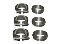 Set van 6 uitlaat-O-ringen en klemmen voor het uitlaatsysteem van een Porsche 964. - 96411124701, 96411124702, 96411124703, 96411133600, PCG11133600