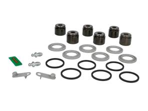 Performance remklauwzuiger- en afdichtingsset voor de voorrem, 34 mm, 36 mm en 38 mm. Porsche 955 Cayenne 3.2ltr / 957 Cayenne 3.6ltr - 95535191501, 95535191502 - 673402