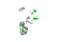 Kit completo di puleggia e cinghia - Tenditore, staffe, pulegge, cinghia di trasmissione e bulloni di montaggio - per Porsche 991-1 Carrera con PDCC 2012-2016 - 9A110221101, 9A210221100, 0PB903308, 9A110221200, 99907357901, PAF008343, 94810283900, 94810226100, 0PB903317, 99907341101, 9A700803500, 99907324609, 99907324602, PAF008362, 99907341201, PAF008361, 9A110221700, 0PB903137E, 9A110203001, 0PB145172, 90038504801, PAF008128, 90038509101, PAF008152, 03G145291