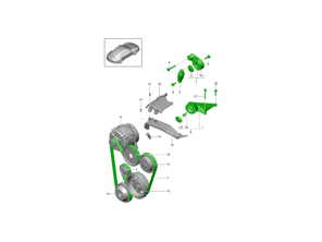 Full Pulley & Belt Kit - Tensioner, Brackets, Pulleys, Drive Belt & Mounting Bolts - for Porsche 991-2 Carrera S Without PDCC 2017-2019 - 9A210221100, 0PB903308, 94810283900, 94810226100, 0PB903317, 99907324602, PAF008362, 99907341101, 9A700803500, 99907341201, PAF008361, 9A210222200, 0PB145172, 9A110221200, 9A210201600, 0PB145201, 99907357901, PAF008343, 90038504801, PAF008128, 90038509101, PAF008152, 03G145291, 0PB903137C, 9A110203001