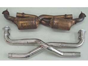 Exhaust Catalytic Converter Bypass Pipes. Porsche 996 GT3 - 99611112108, 99611302193, 996113021EX, 99611302197, 996113021FX, 99611302293, 996113022EX, 99611302297, 996113022FX