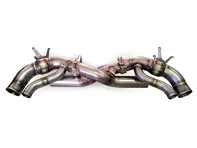 Scarico sportivo posteriore marmitta tubi trasversali Porsche 992 turbo - P0.004.C01, 992251057B, 992298019C