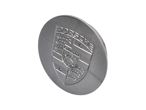 Enjoliveur Argent avec écusson Argent métal pour Porsche - 92836103201, 92836103205