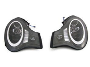 FANALI LHD (D2 HID) W/ DTR Ring + Indicatore LED + Proiettore LED integrato Foglamp Shiny-Black (COPPIA) - 996631065, 996631066