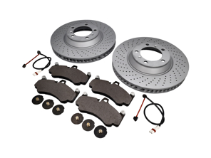Pack de plaquettes et disques de frein AVANT. Porsche 996 GT3 2003>> Zimmermann - 9975140990, 99735141090, 99635194800, 99761267700, 99635208602