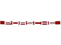 Logotipo trasero 'PORSCHE', pegatina en Rojo Guardia. Porsche 911 72-73 - 91155903500, 91155903501, 91155903503