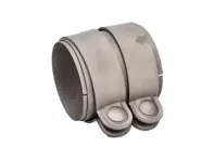 Auspuffschelle in Titan für Endschalldämpfer an Katalysator Porsche 992.1 / 992 Turbo - 992253143A, 992253143D