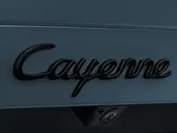 Heckdeckelplakette „Cayenne“, in Schwarz (matt). Porsche 9YA Cayenne/S - 9Y004487001OK1, 9Y004487001