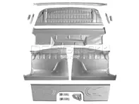 KIT ÉLÉMENT DE SIÈGE ARRIÈRE PORSCHE 1969-71 901 BOÎTE DE VITESSES - 91150195100, 90150177000, 90150177100, 1680250310, 91151203560, 90150308140, 91150195150, 90150208100, 91150100020