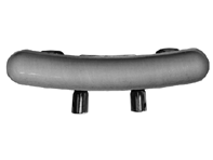 Pot d'échappement / pot arrière silencieux. Porsche 914 1.7L, 1.8L 08/1969-07/1974 - 91.408, 91408, 1620604600, 021251053C, 021251101E, 021251101K - 91.408, 1620604600