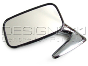 Miroir de porte rectangle en chrome. PETIT. Porsche 911 70-73 - 91173101300, 91173101306, 91173101406, 91173101308, 91173101408