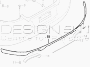 Rear bumper lower valance. Porsche 970 Panamera - 97050599202, 97050599210