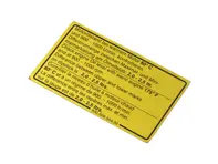 Autocollant Niveau d'huile moteur. Porsche 911 - 93000650400