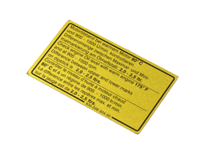 Autocollant Niveau d'huile moteur. Porsche 911 - 93000650400