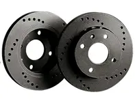 Black Diamond CROSS DRILLED Performance Brake Discs FRONT. Porsche 914 / 924 - KBD 151, KBD151