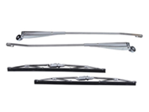 Ruitenwisserarm voorzijde set. Porsche 911 / 912 / 964 LHD auto's - 91162831300, 1698301210, 1698300670, 1698300680, 91162831400, 91462831310, 91462831410