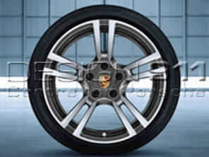 19' Turbo II lichtmetalen velgen en banden Origineel Porsche voor 997.2 Turbo - 99704460282, 99704460382