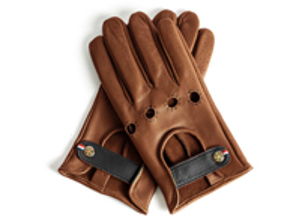 Klassische Autofahrerhandschuhe aus Leder. Cognac-Kreuzer - 6013927682697, 6013924856831, 6013925049089