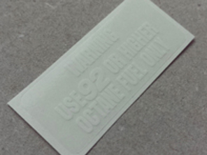 92 octaan brandstofmeter Sticker. Porsche 911 (930) Turbo (1978 – 1989) - 91170125301