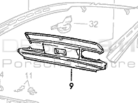 Eindplaat. Porsche 924/944 - 94450303701