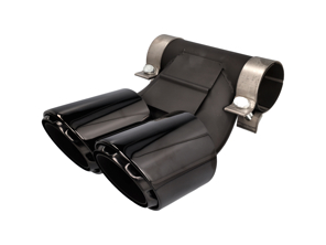 DesignTek Auspuff-Endrohre EXKLUSIVE schwarze Oberfläche für Porsche 982 / 982C - 982251187H, 982251187N, 982251187L, 982251187R, 982251187G, 982251187J, 982251187Q, 982251187K, 982251187P