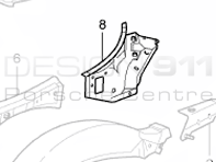 Heck 1/4 Teil Coupe / Targa. Porsche 996 - 99650216101GRV, 99650216201GRV