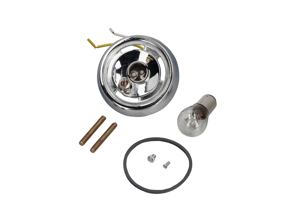 Portalampada per indicatori di direzione, cromato. Porsche 356 B/C - 64463140105, 64463140106 - 1695452000