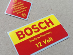 Bosch 12v stickerset 'Made in Germany'. Porsche 911 / 912 / 914 - 91170120057