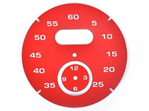Quadrante strumento cronografo sportivo, protezioni rosse. Porsche 997 / 991 / Boxster / Cayman / Panamera - 97641997041 - F97 641 997 041, F97641997041