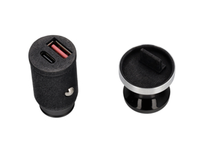 Adaptateur allume-cigare vers port USB-A et USB-C pour Porsche 911 et 912 à empattement court (SWB) 1965-1968 - 90165210200, 90165212200 - USB91165-68AC-BLK, USB91165-68AC-SLV