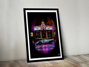 Poster Porsche 917 Le Mans con cornice nera