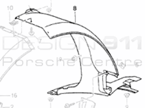 Wheel Arch Liner Front Back. Porsche 993 - 99350420400, 99350420300, PAF00320700