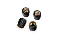 Set di 4 tappi decorativi per valvola per Porsche per veicoli senza monitoraggio della pressione dei pneumatici - 99104460356, 99104460266, 99104460265