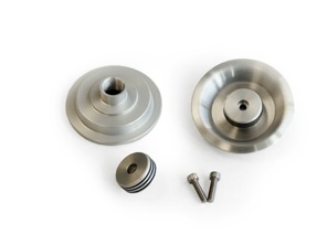 Rennline Aluminium-Schloss/Knauf-Set. GLATT. Porsche 911 74-84
