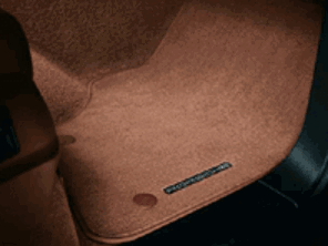 Floor mats with nubuck edging. Porsche 957 Cayenne RHD - Right hand drive - 95504480462CU4, 95504480262L63, 95504480472CS2, 955044802628C3