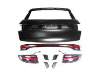 后尾门改装套件，适用于 Macan MKI - 标准灯黑色 PORSCHE 铭文 - 95B827041BYGRV, 95B04490500