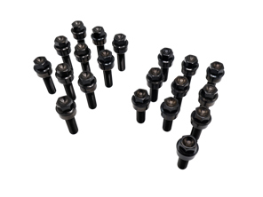 Boulons de roue légers en titane (+7 mm/+15 mm de longueur) noirs pour Porsche (LOT DE 20) - WHT006978, 99736120302