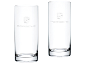 Porsche Set van 2 longdrinkglazen met embleem - Essentieel - WAP0505010NLGL