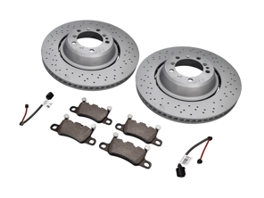 Bremsbeläge und Bremsscheibenpaket hinten. Porsche Cayman GT4 Zimmermann - 98135240780, 98135240880, 99135294701, 99160918500, 9GT615601F, 9GT615602F