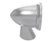 Aluminium bullet mirror, in Satin Silver. Porsche 911 1965-1973 - 91173102010, 91173111600, 90173111101 - BulletDriveSilver_1973early, BulletPairSilver_1973early