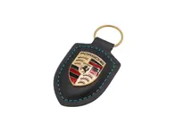 Servicio de carga para llavero con escudo de Porsche, color negro. - WAP0503570RCHS
