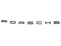 Insignia del portón trasero con el logotipo 'PORSCHE', en negro de alto brillo. Porsche 971 Panamera - 971853687A
