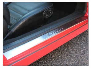 Profili sottoporta laterali in acciaio inox con logo TURBO. Porsche 911/912/930/964/993 - SP02