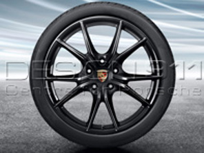 20' 991.2 C4 / C4S 'Carrera S' in NERO Cerchi in lega e pneumatici Porsche originali - 99104460346