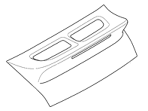 Spoiler posteriore a coda d'anatra dall'aspetto classico. Porsche 997.2 - 99751222507