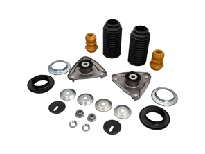 Kit di montaggio superiore e revisione ammortizzatore anteriore. Porsche 987 Boxster 2005-08 con PASM - 99970345740, PAF103353, 99734310701, 99734301801, 99634351505, 99634351701, 99634351100, 99634351101, 99634351300, 99634330102, 99634350500, 99734310700