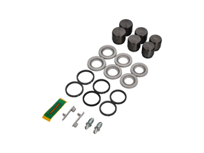 Kit piston et joint d'étrier de frein avant haute performance 30 mm, 32 mm et 34 mm. Porsche 991 S / 4S / 991 Turbo - 95135291701, 99635191500, 96535291701 - 673006