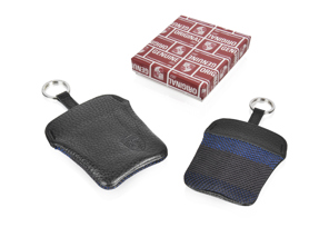 Astuccio portachiavi in blu multicolore con stemma Porsche impresso - PCG96410010